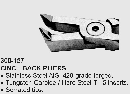 Orthodontics Instruments, Cinch Back Pliers